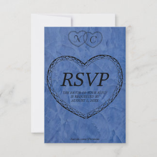 RSVP-Karte des Toskanischen Blauen Herzens RSVP Karte