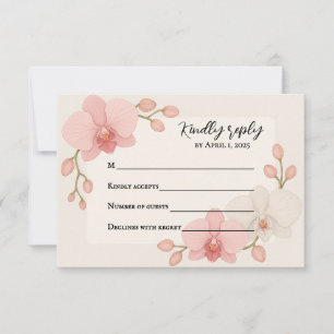 RSVP-Karte des verzauberten Orchid RSVP Karte