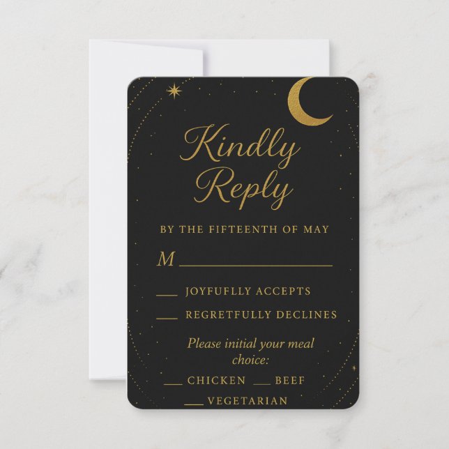 RSVP-Karte | elegant RSVP Karte (Vorderseite)