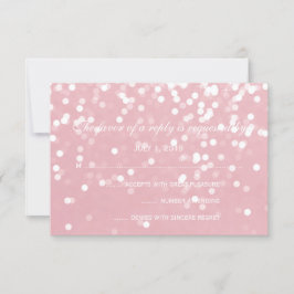 RSVP-Karte - funkelndes Hochzeitrosa RSVP Karte