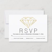 RSVP-Karte für abstraktes Gold Glitzer