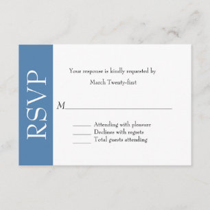 RSVP-Karte für alle Einsatzbereiche aus Stahl Blau RSVP Karte