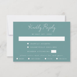 RSVP-Karte für aquamarine Hochzeitkoordinaten RSVP Karte