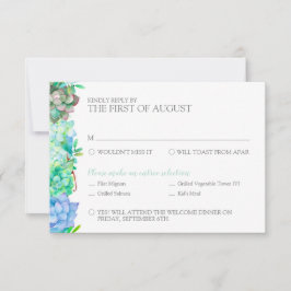 RSVP-Karte für Aquarellfarben - im Detail RSVP Karte