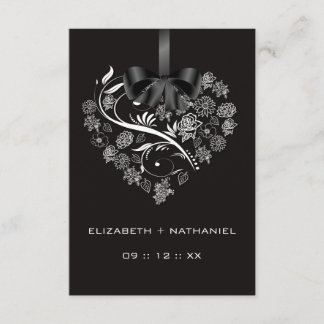 RSVP-Karte für atmungsloses Herz - Mitternacht RSVP Karte