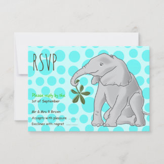 RSVP-Karte für Baby Elephant Party RSVP Karte