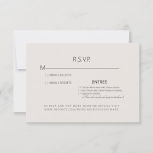 RSVP-Karte für beige Einfachheit RSVP Karte