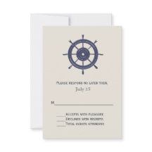 RSVP-Karte für blaue und irdische Hochzeitsszenari