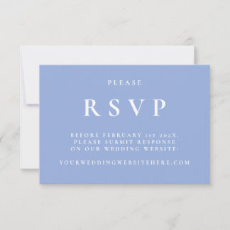 RSVP-Karte für blaue und weiße Botanische Elegante RSVP Karte