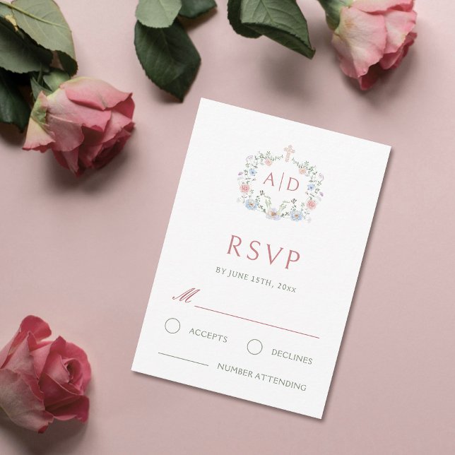 RSVP-Karte für Blumenrahmen RSVP Karte (Von Creator hochgeladen)