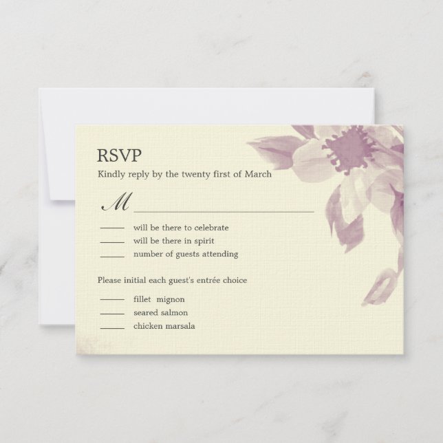 RSVP-Karte für Blumenzwiebeln RSVP Karte (Vorderseite)