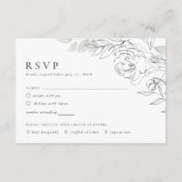 RSVP-Karte für botanische Blumenbilder