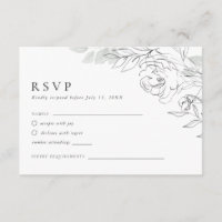 RSVP-Karte für botanische Blumenbilder
