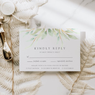RSVP-Karte für botanische Speisen RSVP Karte