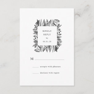 RSVP-Karte für botanisches Wasser RSVP Karte