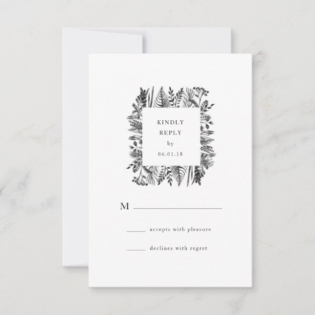 RSVP-Karte für botanisches Wasser RSVP Karte (Vorderseite)