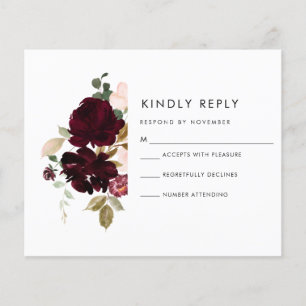 RSVP-Karte für Burgund und Creme