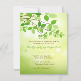 RSVP-Karte für das Camping "Leafy Branches" RSVP Karte