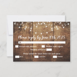 RSVP-Karte für das Hochzeitsgehäuse RSVP Karte