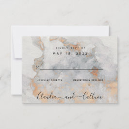 RSVP-Karte für das Hochzeitskraut von Kupfer RSVP Karte
