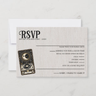 RSVP-Karte für das Hochzeitssong-Tarot RSVP Karte