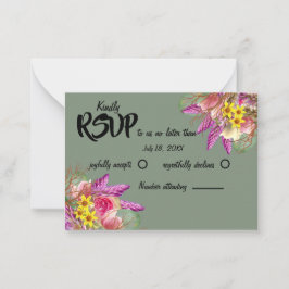 RSVP-Karte für den wunderschönen botanischen Garte Mitteilungskarte