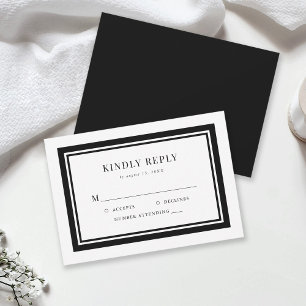 RSVP-Karte für die bearbeitbare Grenzfarbenhochzei RSVP Karte