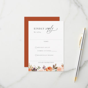 RSVP-Karte für die Blumenzwiebelhochzeit von Earth RSVP Karte