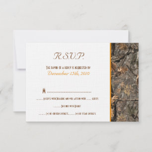 RSVP-Karte für die Camouflage des Jägers RSVP Karte