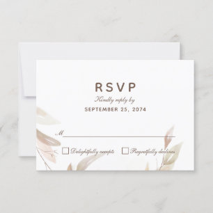 RSVP-Karte für die einfache Reaktion der Herbstzwe RSVP Karte