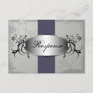 RSVP-Karte für die Reaktion auf Hochzeiten - Lila RSVP Karte