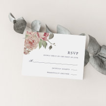 RSVP-Karte für die Rose Blush