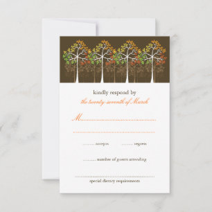 RSVP-Karte für die Rustikale Hochzeit im Herbst im RSVP Karte