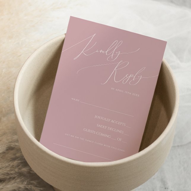 RSVP-Karte für die Song-Anfrage von Dusty-Rose RSVP Karte (Von Creator hochgeladen)