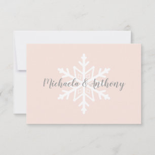 RSVP-Karte für die Winterhochzeit mit Schneeflocke RSVP Karte