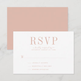 RSVP-Karte für einfache Blush-Hochzeit RSVP Karte