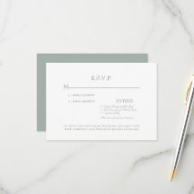 RSVP-Karte für einfache Hochzeit und Weiße Hochzei