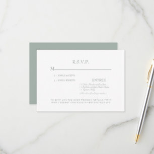 RSVP-Karte für einfache Hochzeit und Weiße Hochzei RSVP Karte