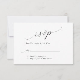 RSVP-Karte für einfache romantische Skriptereihen RSVP Karte