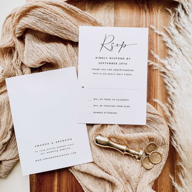 RSVP-Karte für Erwachsene nur moderne kalligraphis RSVP Karte (Von Creator hochgeladen)