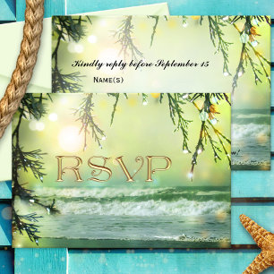 RSVP-Karte für Funkellichtstrände RSVP Karte