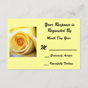 RSVP-Karte für Gelbe Rose RSVP Karte