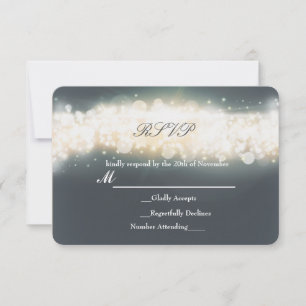 RSVP-Karte für graue Funkeln RSVP Karte
