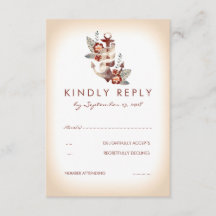 RSVP-Karte für Hochzeiten am Meer