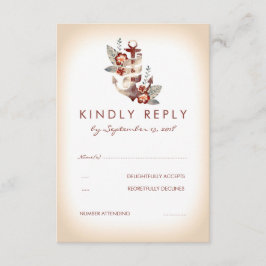 RSVP-Karte für Hochzeiten am Meer RSVP Karte