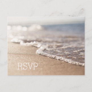 RSVP-Karte für Hochzeiten am Strand Einladungspostkarte
