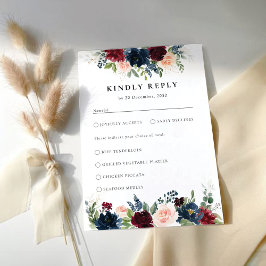 RSVP-Karte für Hochzeiten in Burgund und der Marin RSVP Karte