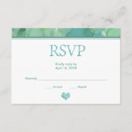 RSVP-Karte für Hochzeiten von Meerglas RSVP Karte