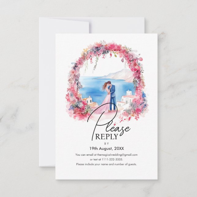 RSVP-Karte für Hochzeitmomente RSVP Karte (Vorderseite)