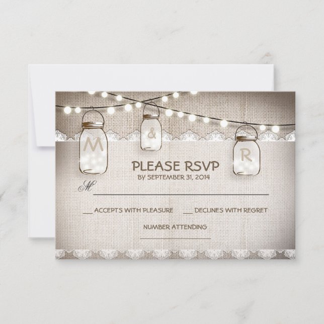 RSVP-Karte für Hochzeitskartentelefone und Mauerst RSVP Karte (Vorderseite)